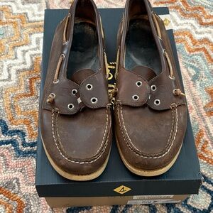 Sperry Brown Leather Boat Shoes